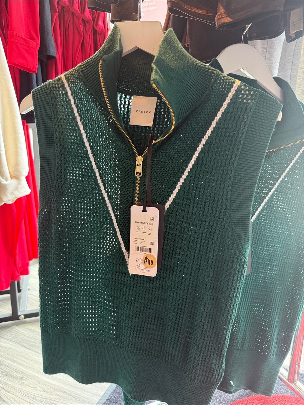 Varley Allena Half Zip Vest